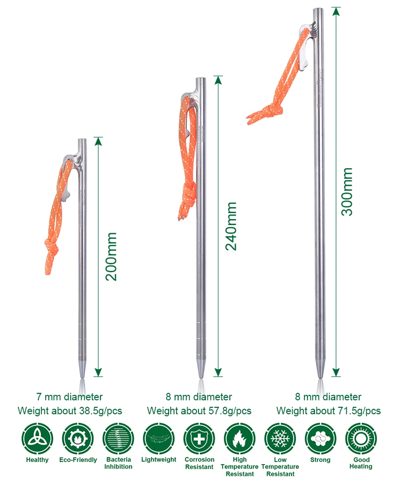 Безграничный Вояж из титана для палатки гвозди легкий кемпинговый аксессуар для палатки колышки сверхлегкие палатки 20 24 30 см
