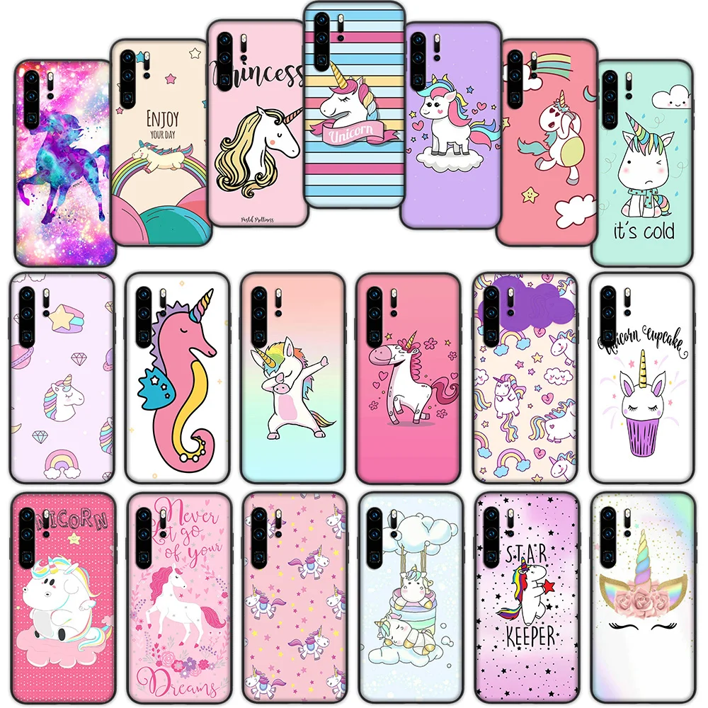 

Cute Unicorn Soft Cover Case for Huawei P30 P20 P10 Lite Pro P Smart 2019