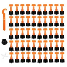 50pcs/set Level Wedges Tile Spacers for Flooring Wall Tile Leveling System Leveler Locator Spacers Plier Balance Tiles Alignment