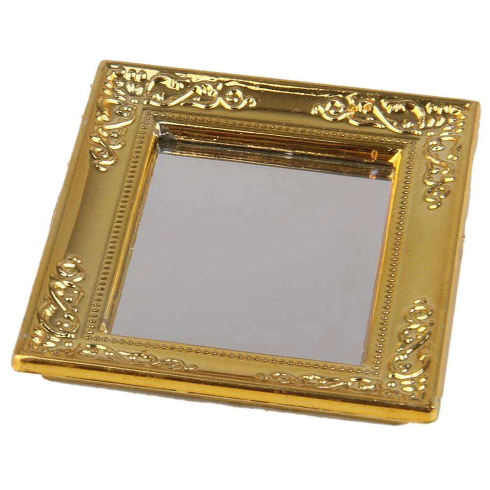 

1/12 Dollhouse Golden frame mirror