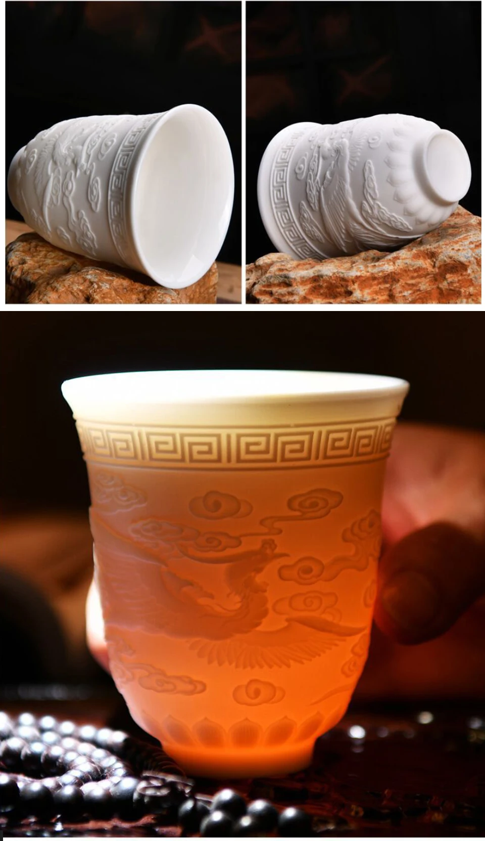 CAKEHOUD 130 мл традиционная китайская чайная чашка керамическая рельефная семейная офисная Подарочная дорожная кунг-фу пуэр чайный набор Питьевая утварь