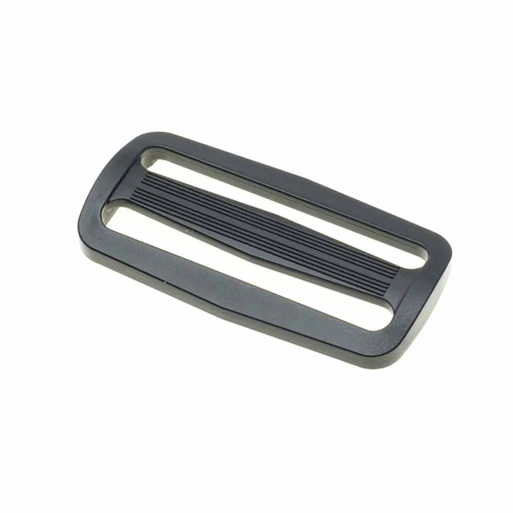 

10pcs/pack 60mm Webbing Plastic Curve Slider Tri-Glide Adjust Tri-ring Buckles Backpack Straps Black