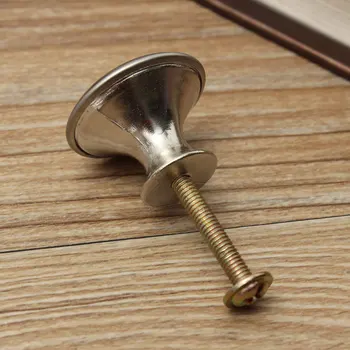 

2PC Zinc Satin Nickel Cabinet Pull 24mm/28mm Wardrobe Drawer Handle Cupboard Door Knobs with Screw for Furniture Hardware