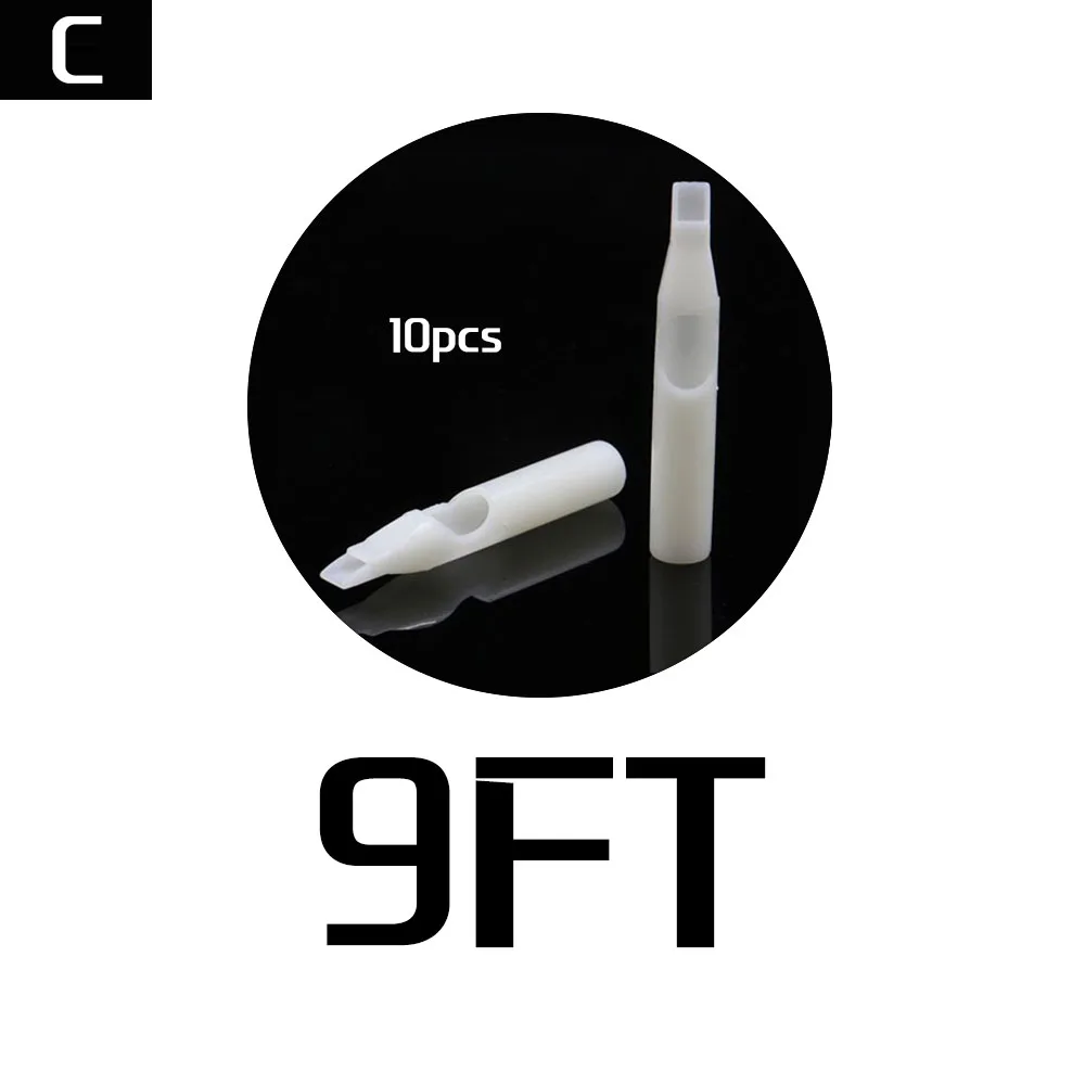 10 шт FT стерильные белые одноразовые наконечники татуировки Короткие Пластиковые иглы для тату боди-арт поставка - Номер модели: 7RL