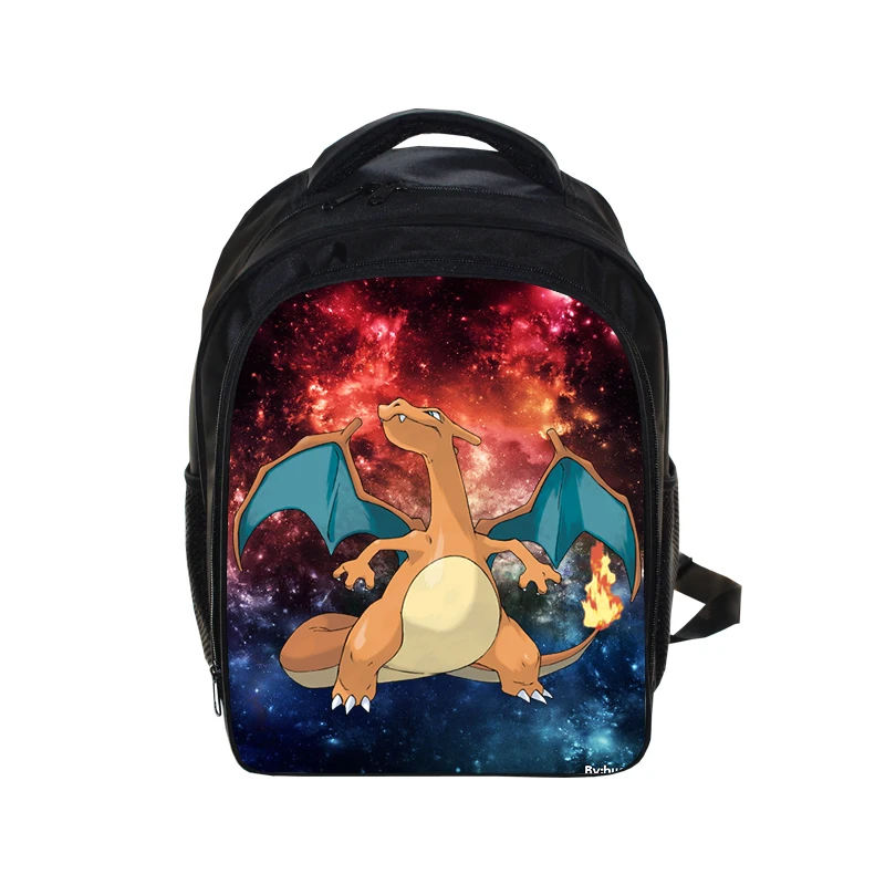 Мультяшный Детский рюкзак Покемон симпатичная школьная сумка Покемон Charazard Galaxy Детские рюкзаки для детского сада дошкольные сумки machila - Цвет: 15
