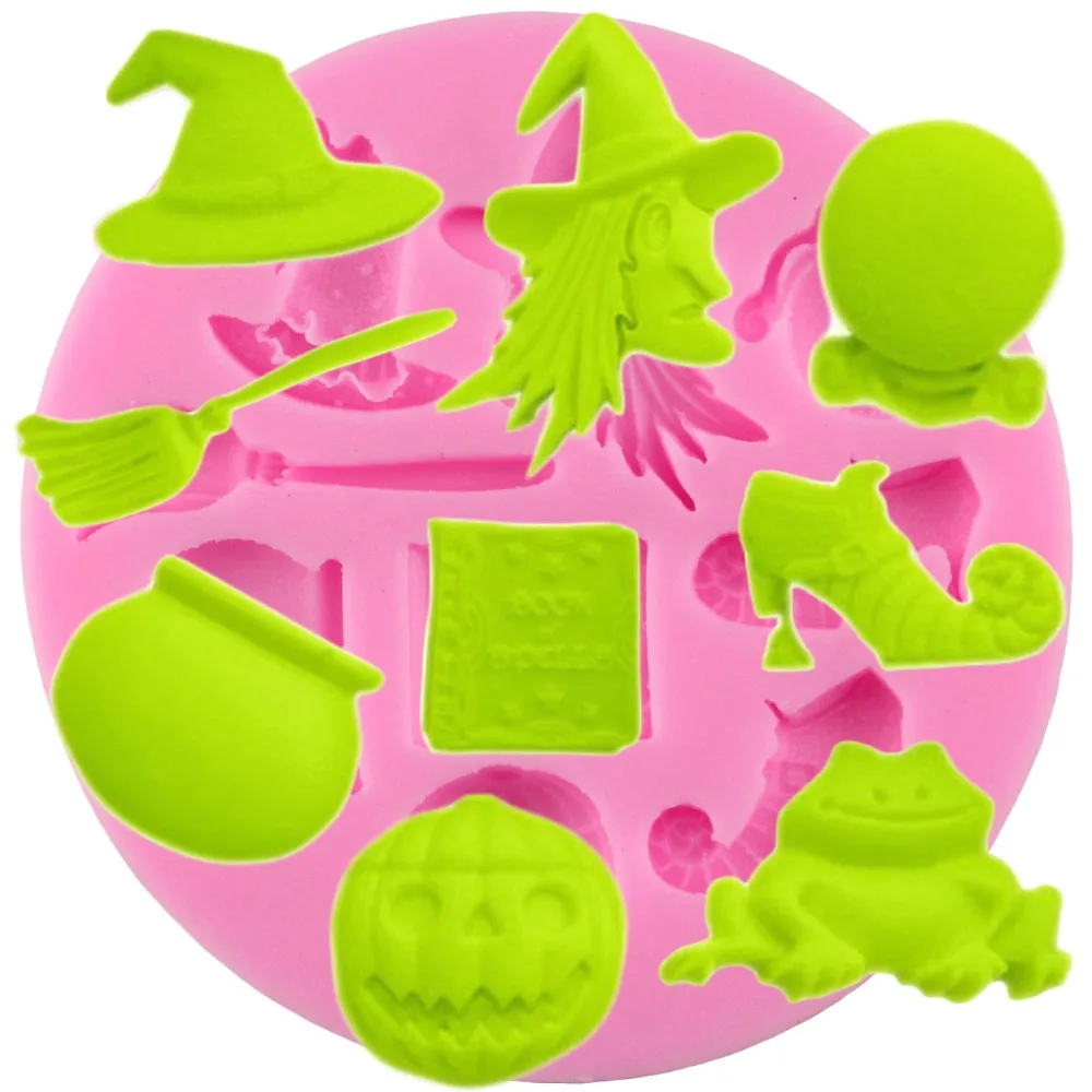 

Food Grade Fondant Cake Silicone Mold Halloween Series Shaped For Polymer Clay Chocolate Pastry Decoration Tools