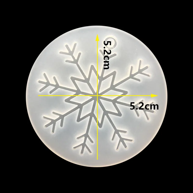 Зеркальная Снежинка Ювелирная формочка для силиконовой Подвески Хрустальная Форма Подвеска 16114