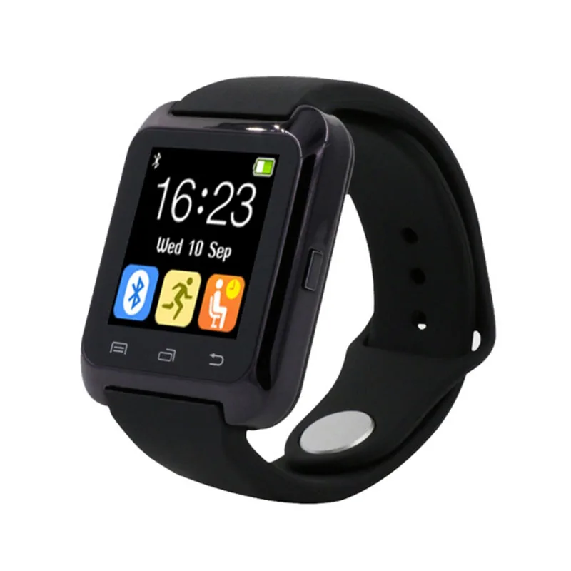 DHL10pcs/lot Smartwatch Bluetooth Smart часы U80 для iPhone IOS Android Windows Phone Носите часы Носимых устройств умные часы PKU8 - Цвет: black