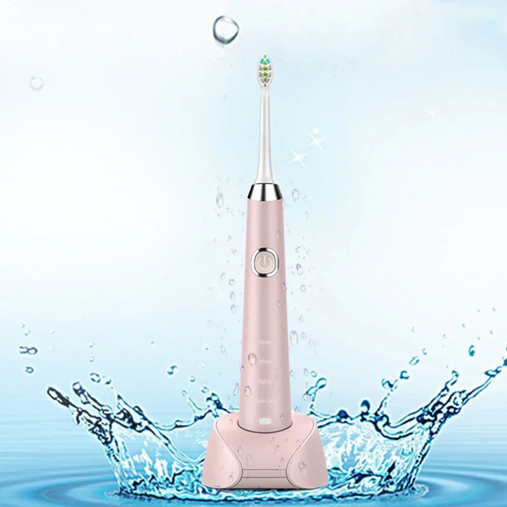 

Portable Intelligent Automatic Sonic Electric Toothbrush 4 Modes Super Soft Teeth Whitening for Adult Oral Hygiene Clean