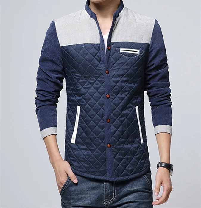 

2018 Men's Casual Jackets Spring Autumn New Solid Men Patchwork Slim Fit Coats Male Tracksuit Mens Coat Men Brand Dropship NZ690
