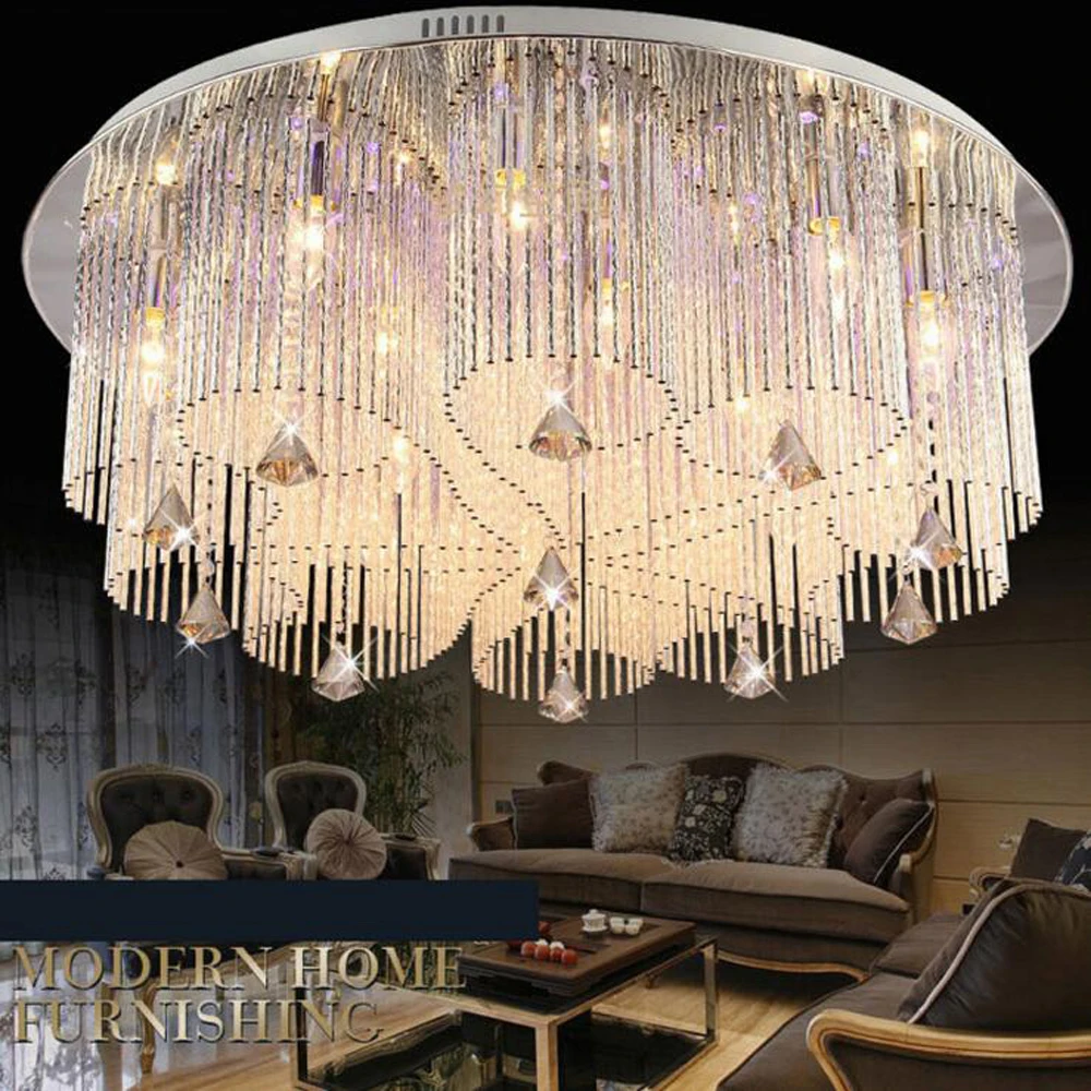 

Modern crystal lamp round LED ceiling lamps living room light heart shaped bedroom restaurant lighting lamps fixture led lamps
