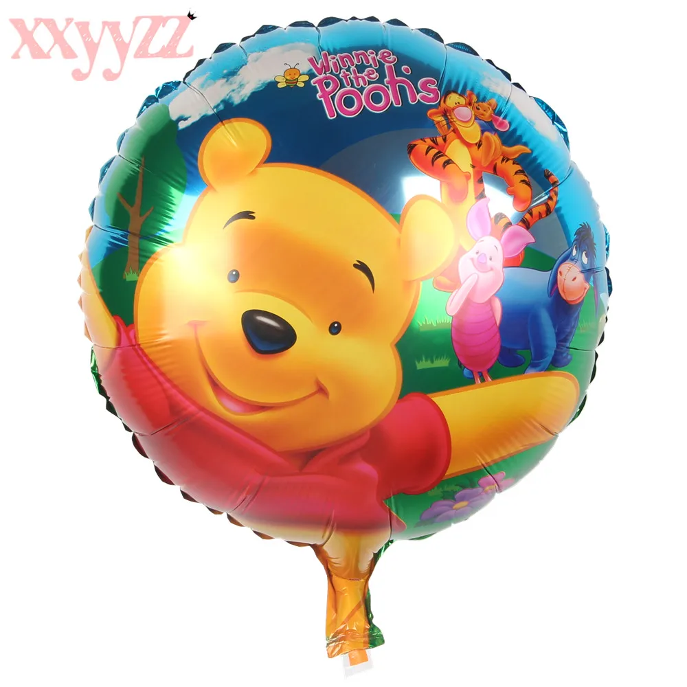 

XXYYZZ Cartoon Winnie Bear Foil Balloons Happy birthday Decorations The Poohs Air Balls Wedding Decoration Children Classic Toys