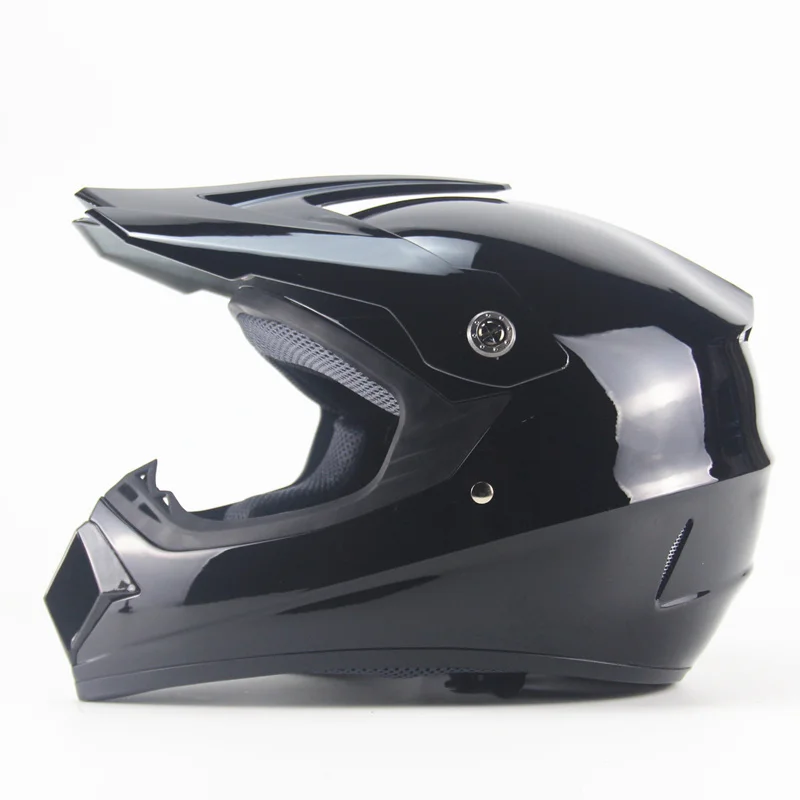 Moto rcycle ATV шлем Мужской Мото шлем высшего качества casco capacete moto cross off road moto cross Racing Шлем DH MTB DOT - Цвет: Bright Black