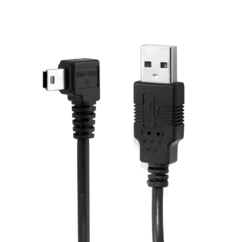 USB 2,0 штекер для мини-usb левый и правый угловой кабель 90 градусов 0,5 м 1,8 м 3 м 5 м 50 см 180 см для камеры MP4 планшета