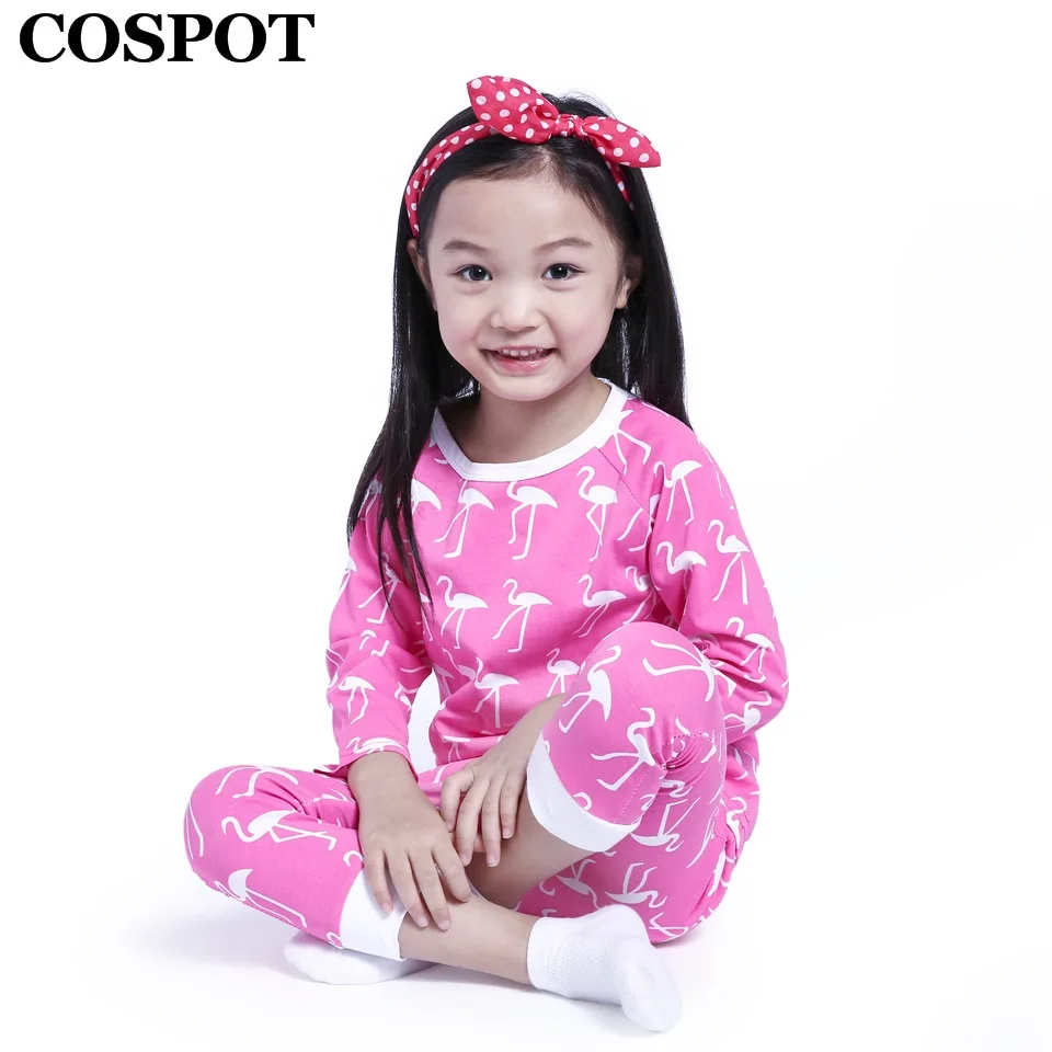 COSPOT/комплекты одежды для маленьких мальчиков и девочек; пижамные комплекты для мальчиков; зимняя Пижама для малышей; хлопковая одежда для сна; пижамы для мальчиков; Новинка года; 30
