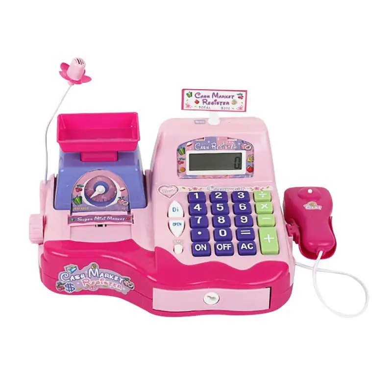 Kid toy cash register supermarket simulated scanning weighing machine