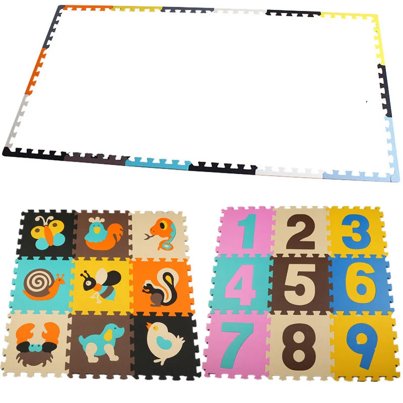 Hot Sale 30*30cm 18 pcs Baby Foam Puzzle Mats EVA Baby Play Floor Mats EVA Foam Mat For Infant Kids Jigsaw Game Pad Indoor mat - Цвет: P010003A