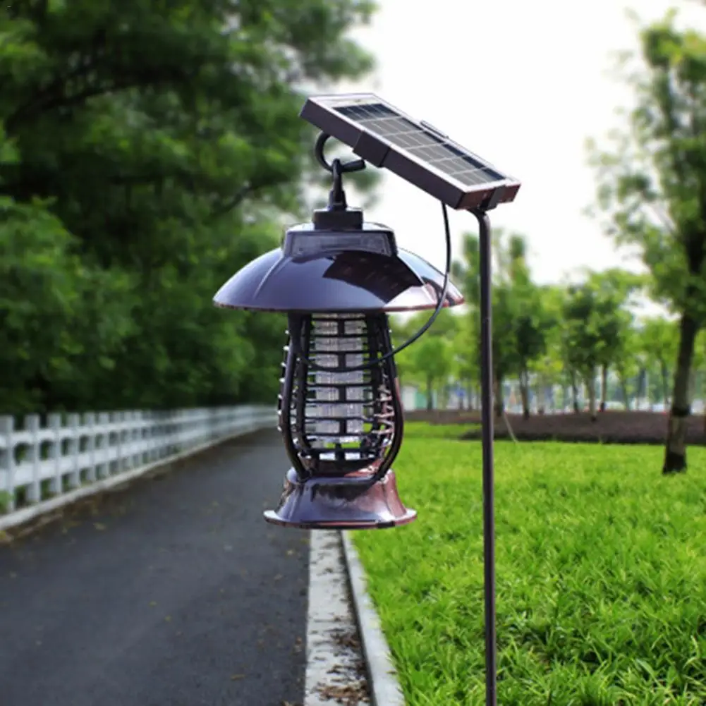

Solar Energy Mosquito Killer Light Mosquito Repeller Light Insect Killing Lamp For Gardens Outdoor Places Pest Reject
