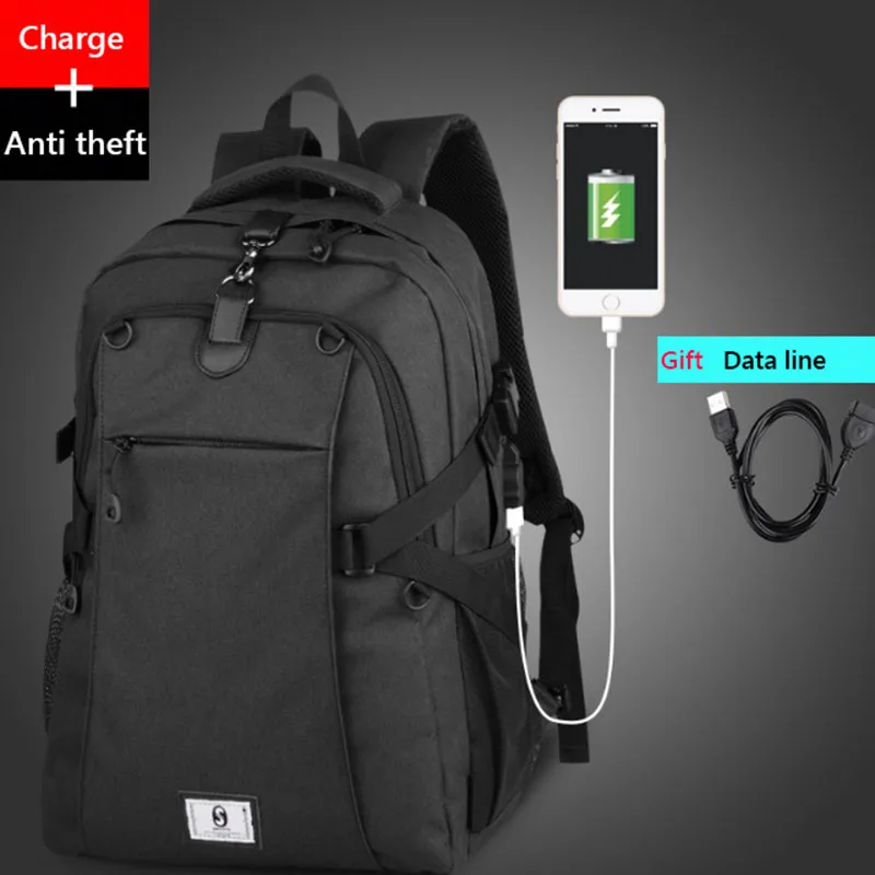 

2018 Boys School Backpack Student Luminous Anime School Bags For Teenager USB Charge Computer Anti-theft Laptop Backpack Men
