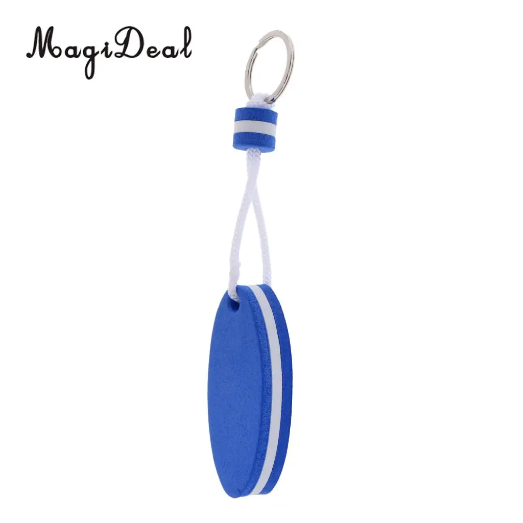 MagiDeal Top Quality 1Pc EVA Yachting Boating Floating Key Chain Key Ring Keyring Rowing Boat Acce- Surfboard Shape Blue 80x36mm