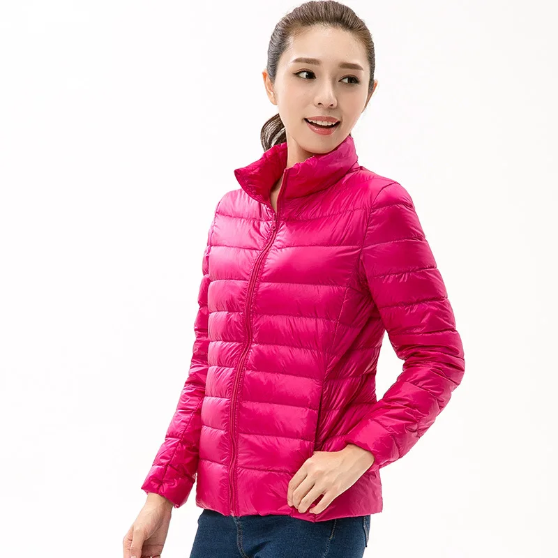 

Omlesa 2017 New Autumn Winter Women Duck Downs Jacket Slim Parkas Ladies Coat Plus Size Ultra Light Outerwear YR4066