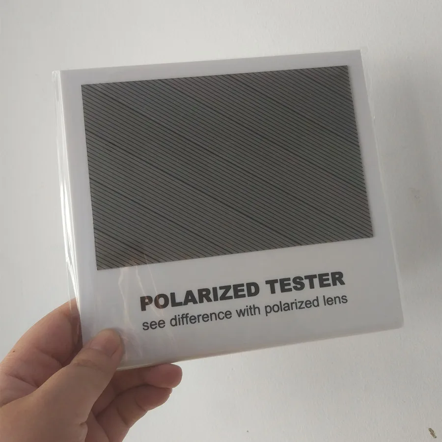 teste de lente polarizada