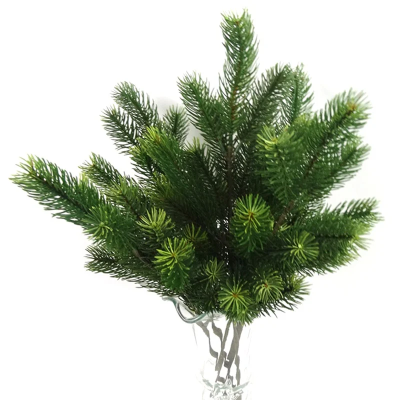 Artificial Plastic Green Pine Plants Branches Wedding Home Party Decorations DIY ChristmasTree Handcraft Accessories