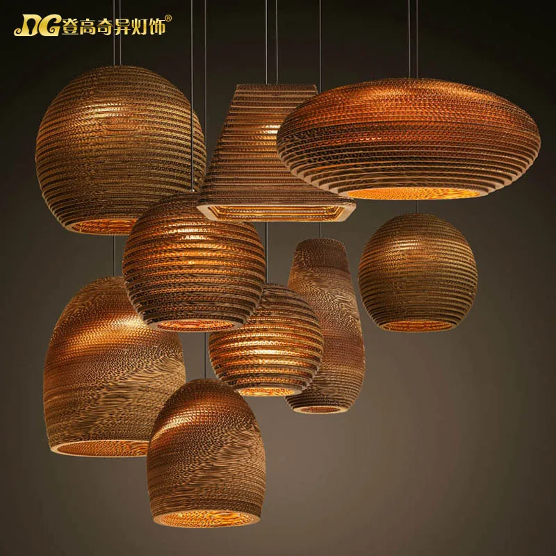 

Nordic Industrial Originality Postmodern Personality Paper Art Chandelier Restaurant Light Dining Room Light Free Shipping