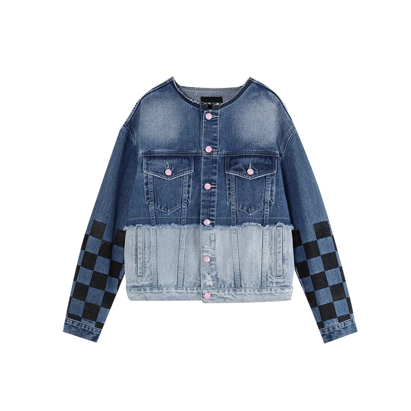 incredible Toyouth Patchwork Jean Jacket 2019 Women Casual Loose Denim Jacket Harajuku Womens Jackets And Coat