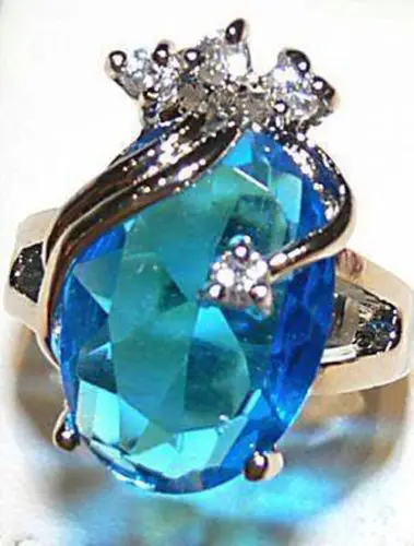 

shipping> --sky blue crystal Ring Size:7 8 9