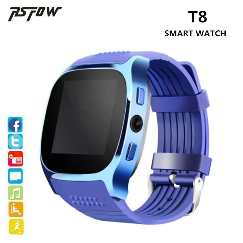 RsFow New T8 Bluetooth Smart Watch Support SIM &TF Card With Camera Sync Call Message SmartWatch