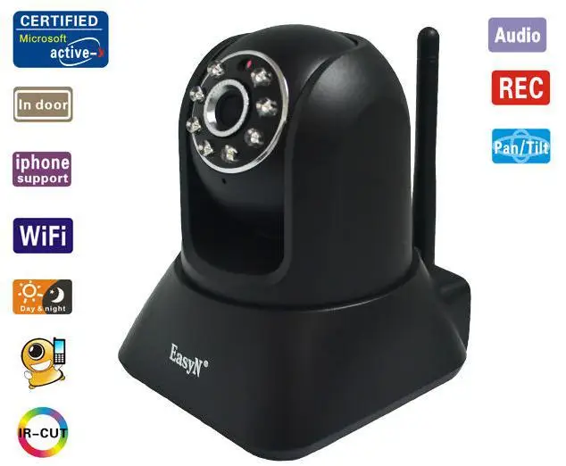

Wireless Intercom  Indoor Wireless ip camera IR Night Vision Pan&Tilt P2P WIFI Camera