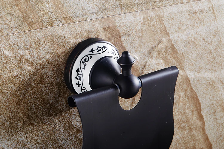 Высокое качество Черный Масло Матовый держатель для туалетной бумаги латунный держатель для бумаги, держатель для салфеток, аксессуары