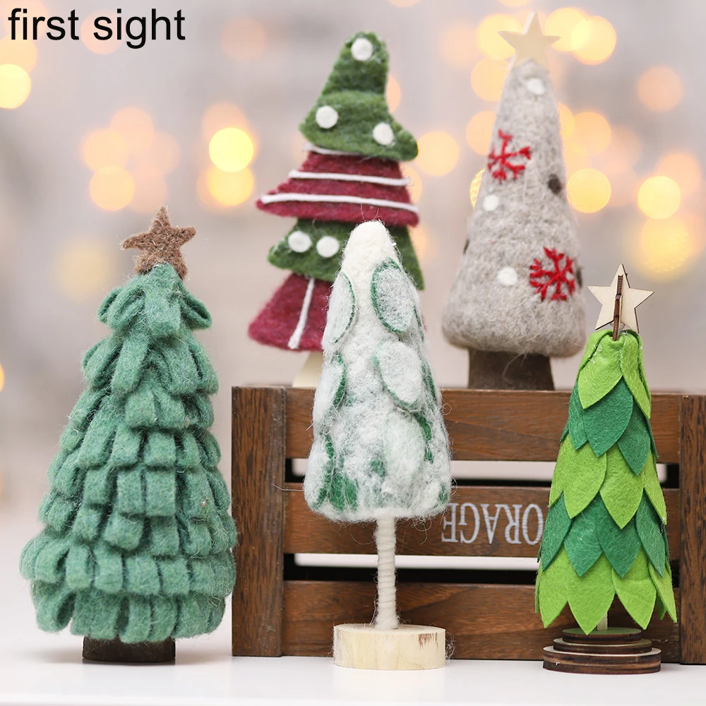 

Christmas tree feeling christmas gift new year christmas decoration home handmade felt toy decoration