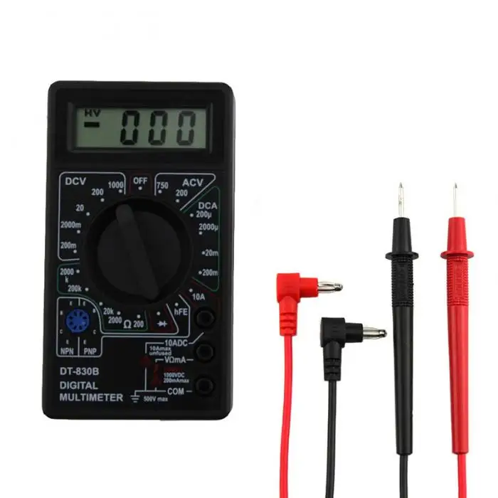 LCD Display Digital Multimeter AC/DC 750/1000V Amp Volt Ohm Meter Tester TN88