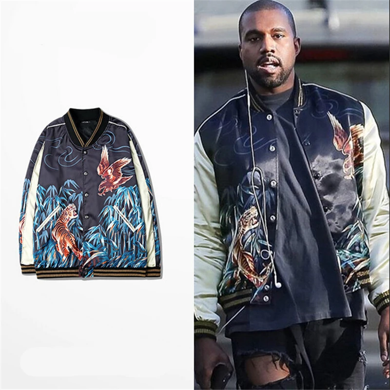 New hip hop Baseball Jacket Embroidery Bomber Jacket Men