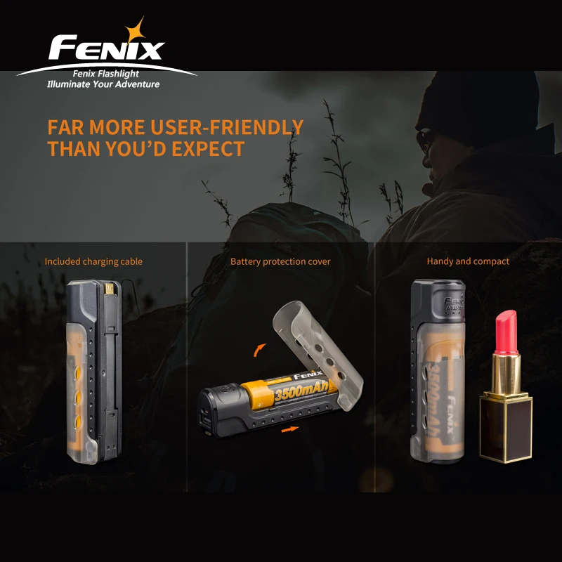 Горячий торт FENIX ARE-X11 зарядный комплект usb зарядка и микро USB разрядка Смарт зарядное устройство с 18650 литий-ионная батарея