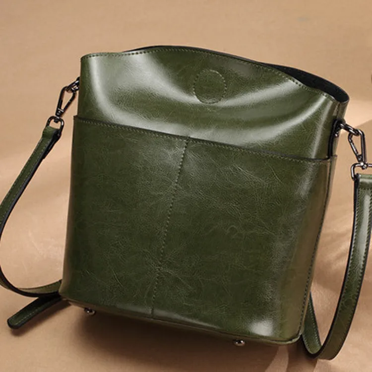 Kajie натуральная кожа маленькая оболочка женские сумки через плечо Vinatge сумки через плечо для женщин Carteras Mujer сумка на плечо кошельки - Цвет: Green