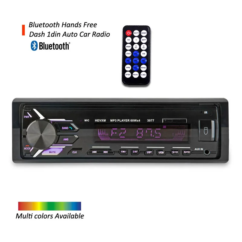 

universal car tape recoder USB stereo bluetooth car audio player with remote control AUX input ISO connector