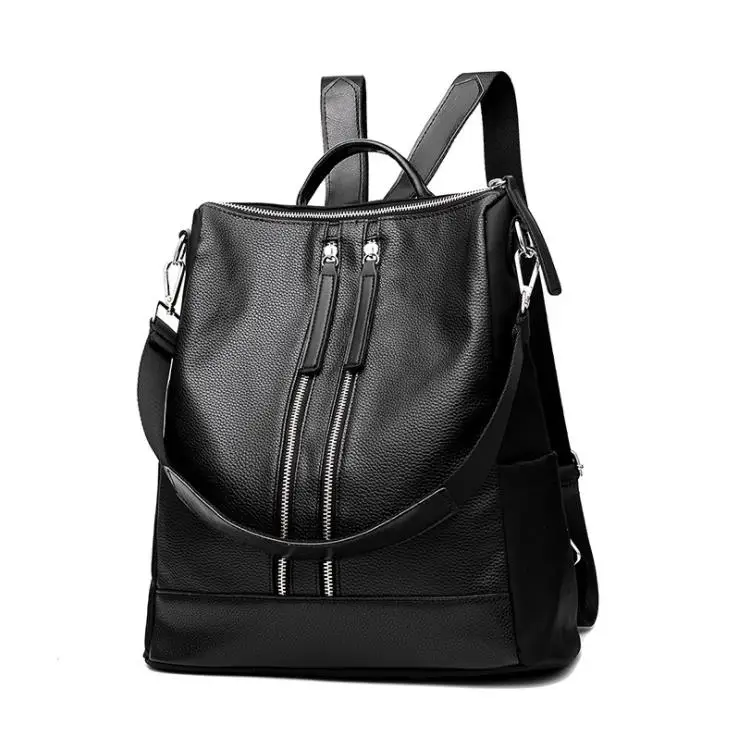 

Brand backpack Backpack female 2019 new wild soft leather dual-use travel backpack female backpack fashion college wind