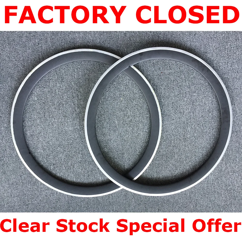 

clear stock Ultra Light Carbon Bicycle Wheelset 45mm Carbon Clincher Wheels Road Bike Wheel alloy Braking Surface