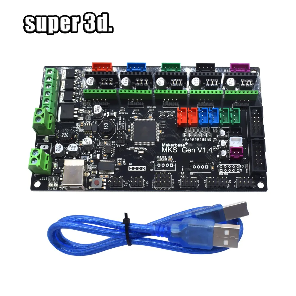 Детали для 3D принтера MKS Gen V1.4 плата управления Mega 2560 R3 материнская RepRap Ramps1.4 +