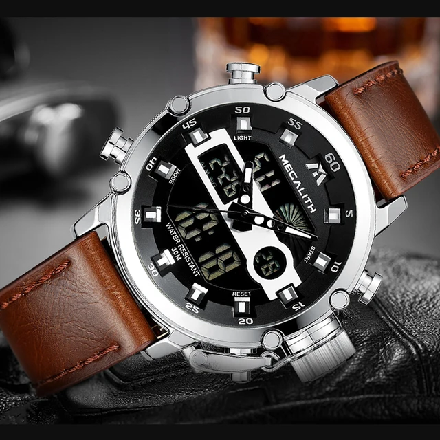 MEGALITH mężczyźni Sport zegar Dropshipping Luminous wodoodporny zegarek kwarcowy mężczyźni wielofunkcyjny chronograf zegarek na rękę cena hurtowa tanie i dobre opinie Podwójny Wyświetlacz Klamra 3Bar Stop 22 5 cm 13mm 22mm Okrągły Kwarcowe Zegarki Na Rękę Aksamitne Skóra Alarm Wyświetlacz led MEGALITH mężczyźni Sport zegar Dropshipping Luminous wodoodporny zegarek kwarcowy mężczyźni wielofunkcyjny chronograf zegarek na rękę cena hurtowa tanie i dobre opinie Podwójny Wyświetlacz Klamra 3Bar Stop 22 5 cm 13mm 22mm Okrągły Kwarcowe Zegarki Na Rękę Aksamitne Skóra Alarm Wyświetlacz led