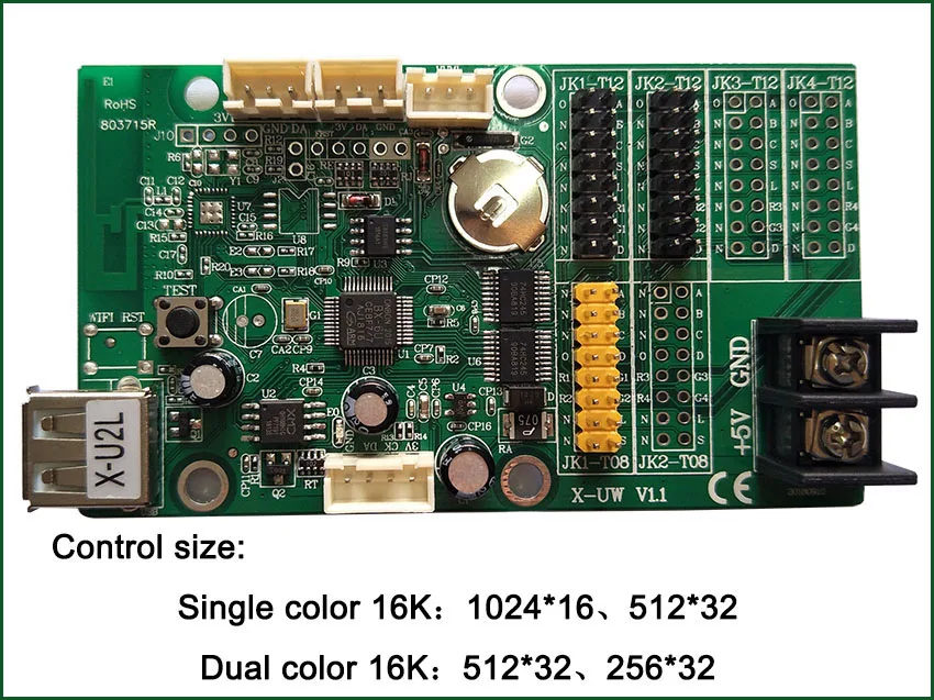 BX-U2LU3L U4L P10 светодиодные вывески контрольная карта, P10 дисплей модуль управления карта, один и двойной цвет рекламы led панель управления Лер