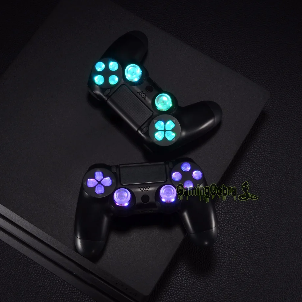 Многоцветные светящиеся D pad Thumbsticks кнопки лица (DTF) светодиодный комплект для PS4 Pro