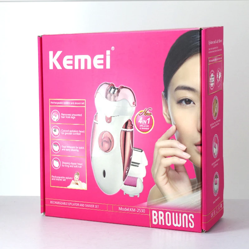 Kemei KM-2530 многофункциональная перезаряжаемая Подмышечная рука удаление волос на ногах электрическая бритва шерсть Эпилятор женский инструмент для ухода