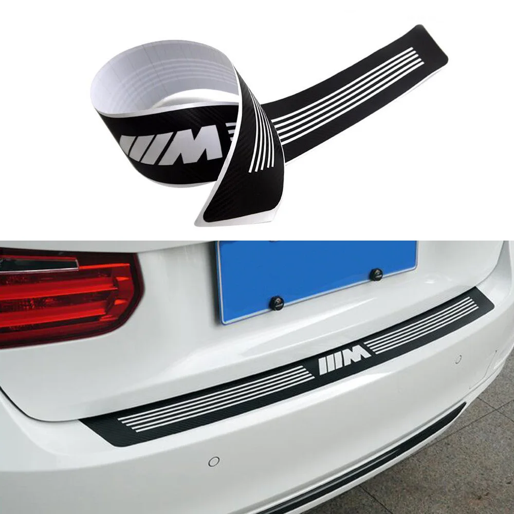 Carbon Fiber Color Vinyl Decal Sticker ///M Logo Car Rear Guard Plate Decoration Sticker for BMW