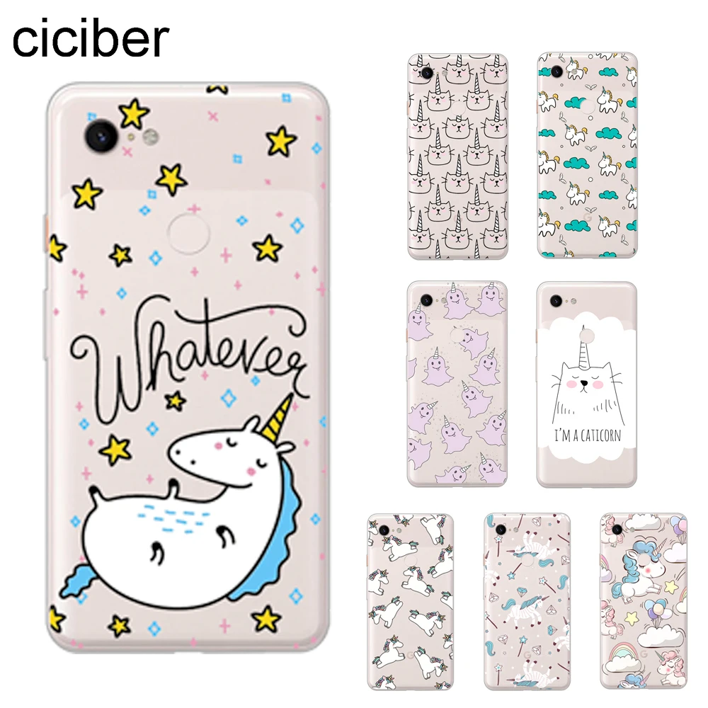 

ciciber Cartoon unicorn Phone Cases For Google Pixel 3 2 XL Soft Silicone TPU Back Cover for Pixel 3XL 2XL Fundas Coque Shell