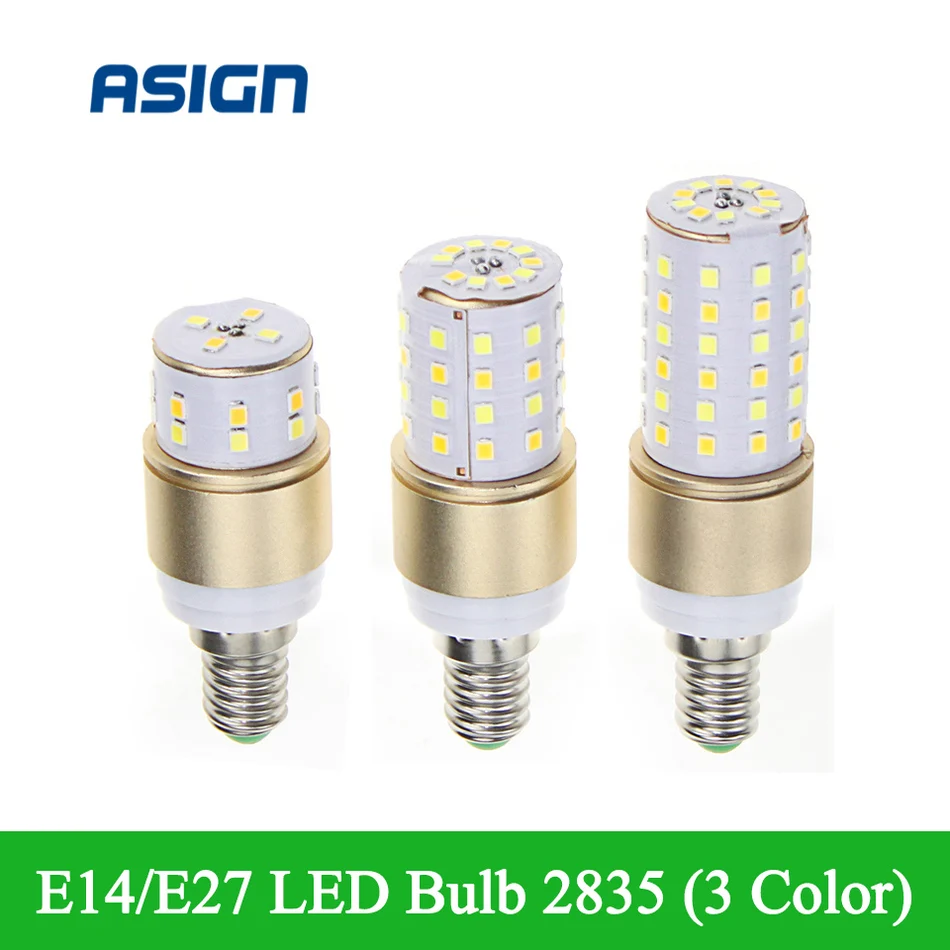 

Three Color Temperatures E14/E27 2835SMD LED Corn Bulb 4W/5W/7W Mini Lamp Bulb AC85-265V 20/50/70LEDs Lighting