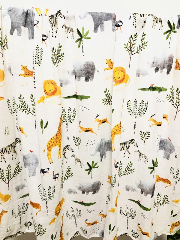 Suchi детское Пеленальное Одеяло s муслин одеяло diaperbamboo хлопковая подушка для купания младенцев Полотенце-пеленка одеяло s многофункциональная детская обертка - Цвет: zm animal